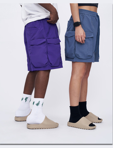 กางเกงคาร์โก้ขาสั้นสำหรับผู้ชาย6กระเป๋าครึ่งขากางเกงขาสั้นผ้าไนลอนระบายอากาศได้ดีแห้งเร็ว - Product Image 4