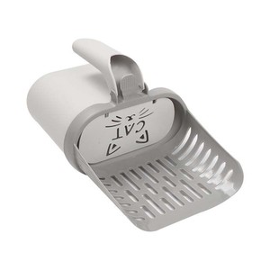 Pala de arena para gatos Tpe integrada, herramienta de limpieza de inodoro para gatos domésticos, eliminación de residuos de mascotas, basura con deflector con bolsa para caca - Product Image 1