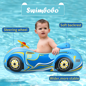 Swimbobo - Asiento Inflable para Niños con Forma de Auto, Flotador para <span class=keywords><strong>Piscina</strong></span> con Volante y Toldo - Product Image 3