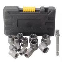 Kit d'outils d'extraction de douilles de boulons à chocs en acier 14 pièces pour véhicule élimine efficacement les boulons endommagés, écrous et vis