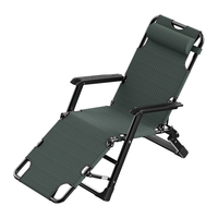 Chaise longue pliante de luxe en métal pour camping, bureau, pause déjeuner, sieste, convertible, transat de luxe