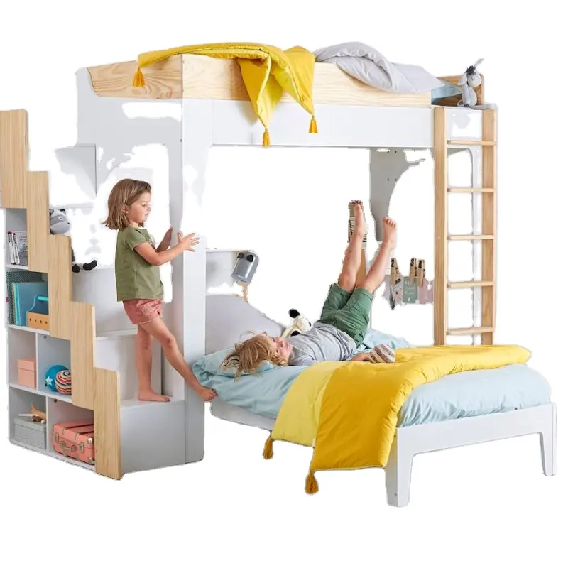 Twin loft children bed wooden bunk kids bed cheap furniture kids' beds