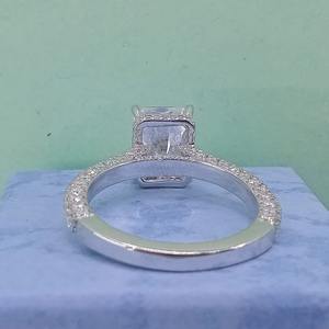 Anneaux de fiançailles et de mariage pour femmes, en argent sterling 925 plaqué or 18 carats, avec diamant de laboratoire et moissanite, bijoux fins et élégants - Product Image 2