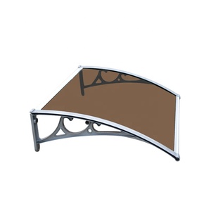 Cửa sổ tường cài đặt dù để che nắng <span class=keywords><strong>Polycarbonate</strong></span> tán không thấm nước uv-kháng ngoài trời nhôm mái hiên - Product Image 4