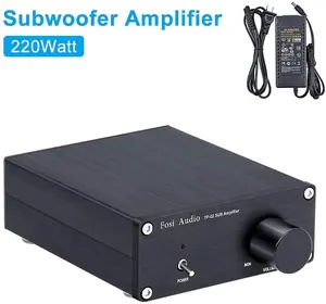Amplificador de subwoofer TP-02 TDA7498E para subwoofer e receptor de áudio, mini Hi-Fi classe D, amplificador integrado profissional para sub-baixo, 220W