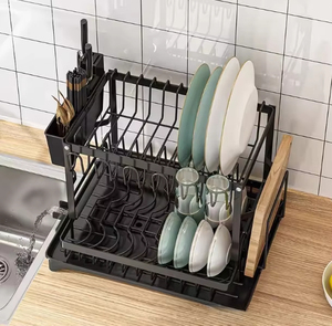 Scolapiatti da Cucina Pieghevole a Doppio Ripiano in Acciaio Inossidabile, Portatile, Multifunzione, Grande Capacità, Vendita Diretta dalla Fabbrica - Product Image 2