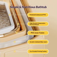 Baignoire double pliable surélevée en PVC épaissi pour adultes, avec isolation thermique et grand espace