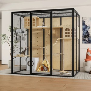 Grande villa pour <span class=keywords><strong>chat</strong></span> en verre panoramique d'intérieur, cage et <span class=keywords><strong>maison</strong></span> de luxe spacieuses pour <span class=keywords><strong>chat</strong></span> pour la <span class=keywords><strong>maison</strong></span> - Product Image 5