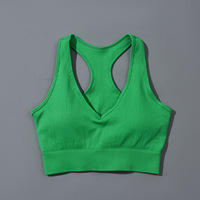 Ensemble de sport sans coutures pour femme : haut court, soutien-gorge de sport, short et leggings – Tenue de fitness et yoga