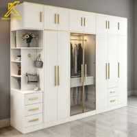 Armoire modulaire moderne en bois durable de luxe sur mesure avec éclairage LED |   Solutions de rangement pour la salle à manger et la chambre à coucher qui permettent de gagner de la place