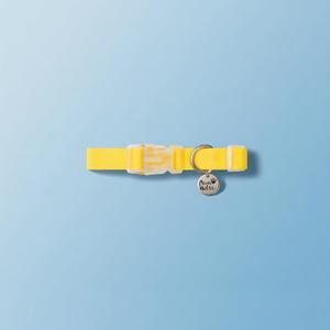 Collier pour chien taille M, durable, imperméable, réglable, moderne, luxueux, élégant, motif uni, revêtement PVC, personnalisé, pour promener son chien - Product Image 1