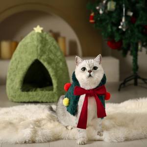 2025 Venta caliente ropa para mascotas gato capa de invierno ropa de gato de Navidad capa de perro lindo - Product Image 3