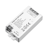 Kit de Contrôleur de Bande LED Monochrome C01RF, Télécommande RF 2.4G à 4 Groupes avec Fonction de Zonage et de Gradation, Variateur pour Bandes LED Monochromes