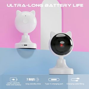 Juguete Clásico Ecológico de Plástico para Gatos con Puntero Láser Automático, Recargable por USB-C, Modo Dual, Encendido/Apagado Automático, Rangos Ajustables - Product Image 2
