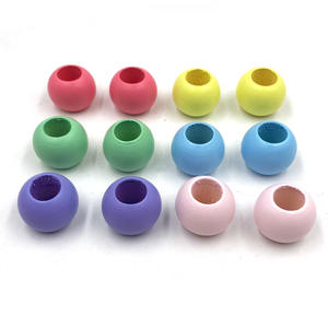 Colorful Round Ball Loose Spacer <b>Beads</b> for Jewelry Making DIY Keychain 20-25MM Large Hole Natural <b>Wooden</b> <b>Beads</b> - Product Image 1