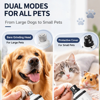 SiMAiSHEN-M12 Coupe-ongles électrique sans fil pour animaux de compagnie, sans douleur, charge rapide en 2 heures, rechargeable par USB, lime à ongles pour chat
