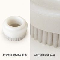 Bague de roulement en plastique blanche à étages, Ø ext. 50 mm, hauteur 30 mm, en PP/ABS, accessoire pour brosse à rouleau, poils personnalisés