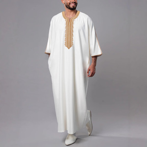 Nuova veste da uomo mediorientale ricamata in stile etnico marocchino con tasche laterali transfrontaliere Muslim a mezza manica per la primavera - Product Image 6