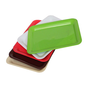 Plastic Rectangular Serving Trays Fast Food Tary Plastic Non-slip Tray for supermarket