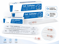 Cathéter vétérinaire pour chat XY-MMDLG01, stérile EO, usage unique, 2.5Fr 3Fr 4Fr, tube PA PEBAX certifié CE pour soins urinaires félin