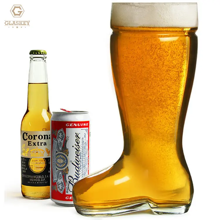 Customized Logo Drinking Glasses Creative Shape Promotional Custom Soccer Boot Beer Glass