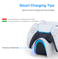 Nouvelle station de charge/concentrateur pratique en plastique pour manettes PS5, chargeur filaire avec emballage en boîte