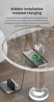 Vente flash 2024 - Chargeur sans fil longue portée invisible intégré sous le bureau pour iPhone, charge rapide TYPE-C CE FCC ROHS