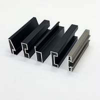 Profils et sections en aluminium anodisé mat de haute qualité pour cloisons de bureau avec cadre durable