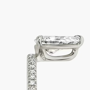 ANILLO DE ORO BLANCO THE HOVER PEAR, Oro Blanco de 18 Quilates, Anillo de Diamantes Clásico con Certificado IGI para Boda o Compromiso - Product Image 4