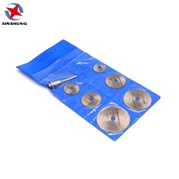 Lames de scie circulaires miniatures, 7 pièces, ensemble de disques de coupe HSS accessoires d'outils rotatifs pour Dremel, bois, plastique et aluminium