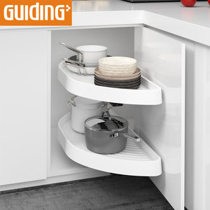 Almacenamiento debajo del fregadero extraíble cesta PP modificación Bases de plástico esquina tirador <span class=keywords><strong>cocina</strong></span> Larder gabinete esquina Swing bandeja - Product Image 4