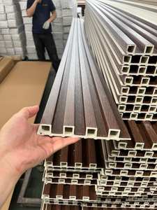 Pvc Interior Wpc Paneles de pared Decofilm Grano de madera Pvc Wpc Paneles de pared Revestimiento de pared interior - Product Image 2