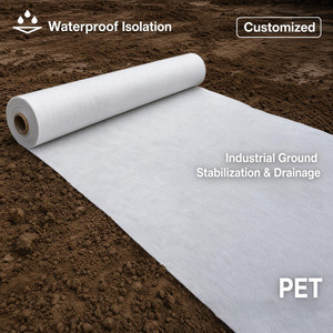 Tapis <span class=keywords><strong>de</strong></span> séparation imperméable en géotextile PET non tissé Dawnview résistant à l'usure pour la stabilisation des bases <span class=keywords><strong>de</strong></span> parkings et la drainage <span class=keywords><strong>de</strong></span> l'<span class=keywords><strong>eau</strong></span> <span class=keywords><strong>de</strong></span> <span class=keywords><strong>pluie</strong></span> - Product Image 1
