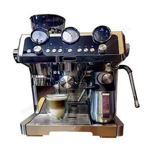 Tam otomatik ev 5 bar pod tozu 500w otomatik espresso fasulye kahve makinesi