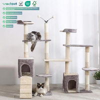 Fabricant d'arbre à chat brun de luxe xxl extra large personnalisé vente en gros de tour d'arbre à chat robuste meilleur vendeur grattoir pour chats de grande taille
