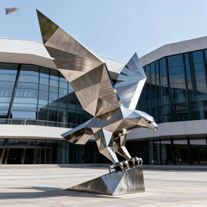 Sculture di <span class=keywords><strong>Aquila</strong></span> in <span class=keywords><strong>Acciaio</strong></span> Inossidabile 3D Moderne su Misura e Sculture Artistiche per Decorazione di Giardini e Piazze - Product Image 2