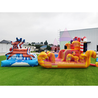 Château Gonflable Géant Commercial de Noël en Forme de Traîneau, Équipement de Location pour Festivals Extérieurs, Château Gonflable pour Événements de Vacances pour Enfants