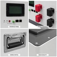 Batterie au lithium fer phosphate LiFePO4 intelligente de 15 kW, boîtier de montage en rack empilable, grade A, BMS intelligent, application Bluetooth