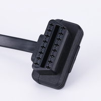 Cable de Extensión de Diagnóstico OBD II OBD2 de 8 Cables y 16 Pines en Ángulo Recto con Interruptor para Rastreador GPS ELM327