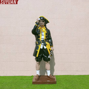Personalizada <span class=keywords><strong>de</strong></span> tamaño real <span class=keywords><strong>de</strong></span> fibra <span class=keywords><strong>de</strong></span> vidrio pirata <span class=keywords><strong>Caribe</strong></span> estatuilla TV película personajes pintados a mano escultura realista decoración al aire libre - Product Image 2
