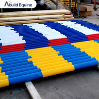 ABUILD Nouveau design Poteaux de saut d'obstacles équestres en plastique et bois colorés 3m/3.5m