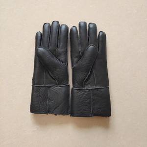 <span class=keywords><strong>Gants</strong></span> d'hiver pour <span class=keywords><strong>femme</strong></span> en cuir de mouton véritable avec fourrure intégrée, coupe-vent, pour l'extérieur, OEM - Product Image 5