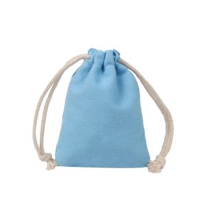 Custom Small Pouch Bag Drawstring Gift Jewelry Packaging Bag Cotton Canvas Drawstring Pouch Dust Bag - Product Image 1