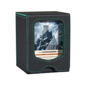 Boîte de rangement verticale pour cartes de jeu de société Magic: The Gathering Commander <span class=keywords><strong>MTG</strong></span> en cuir PU - Product Image 6