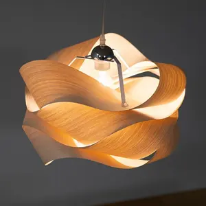 โคมไฟระย้าแอลอีดีสร้างสรรค์ทันสมัยเพดานไม้แบบเรียบง่ายสำหรับใช้ในบ้านโต๊ะรับประทานอาหารเครื่องใช้ในครัวบ้าน - Product Image 2