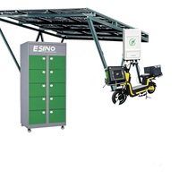 ESINO - Gabinete de Intercambio de Baterías Aislado para Exteriores con 10 Ranuras, Resistente al Frío y Calor Extremos, Estación de Intercambio de Baterías de Litio Inteligente para Bicicletas Eléctricas