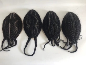 Hombres 8x10 "Peluca de reemplazo de cabello de encaje completo 8 Cornrow Strand Braid Hombres Rizado Natural <span class=keywords><strong>Afro</strong></span> Hair Toupee Cabello humano - Product Image 5