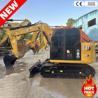 Mini-excavatrice sur chenilles Cat 307 d'occasion bien entretenue, 7 tonnes, avec lame de bouteur, garantie 1 an, certifiée CE, pour chantier étroit, en stock