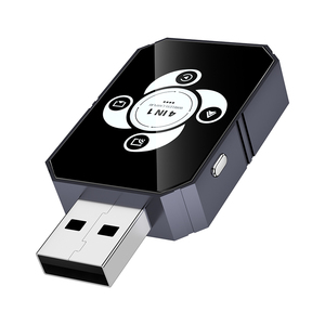 4-in-1 Switchable CarPlay <b>Adapter</b> with Manual Button, <b>Wireless</b> CarPlay Android Auto Mirror Link Airplay Phone Screen Converter - Product Image 1