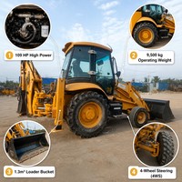 Backhoe Loader 4CX Bekas Terpercaya, Tenaga 81kW, Penggerak 4 Roda, Transmisi Smoothshift, Mesin Konstruksi Dijual